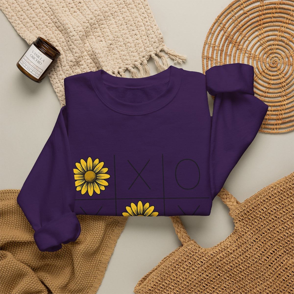 Sunflower Game Sweatshirt St. Valentine's Day Bouquet Gift Women Cartoon Sweatshirt Sunflower Sweatshirt Valentine Fan Comic Sweatshirt Floral Graphic Modern