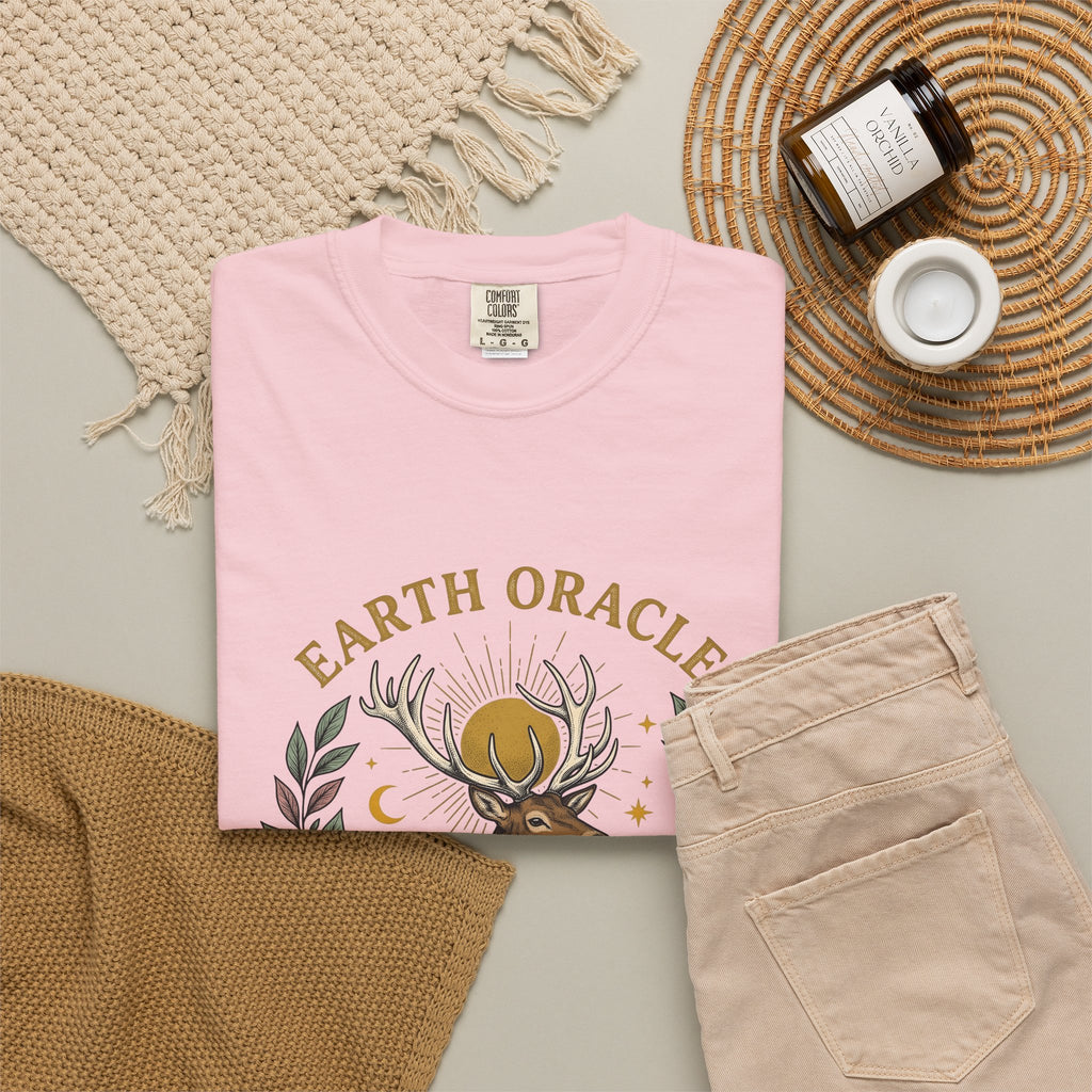Stag Sunrise T-Shirt Boho Chic Outdoors Gift Women Tribal T-Shirt Deer T-Shirt Bohemian Fan Primitive T-Shirt Wilderness Graphic Retro Toadstools