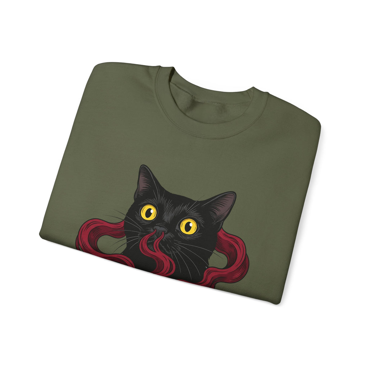 Black Cat Cat Magic Gift Haunted Kitten Cat Fan Spooky Occult Old Fashioned Smudge Sweatshirt
