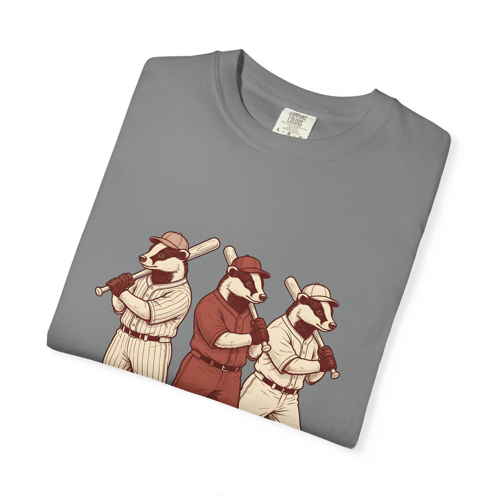 Badger Baseball Team T-Shirt Sports Fauna Gift Women Throwback T-Shirt Baseball T-Shirt Athlete Fan Baseball Retro T-Shirt Wildlife Graphic Line