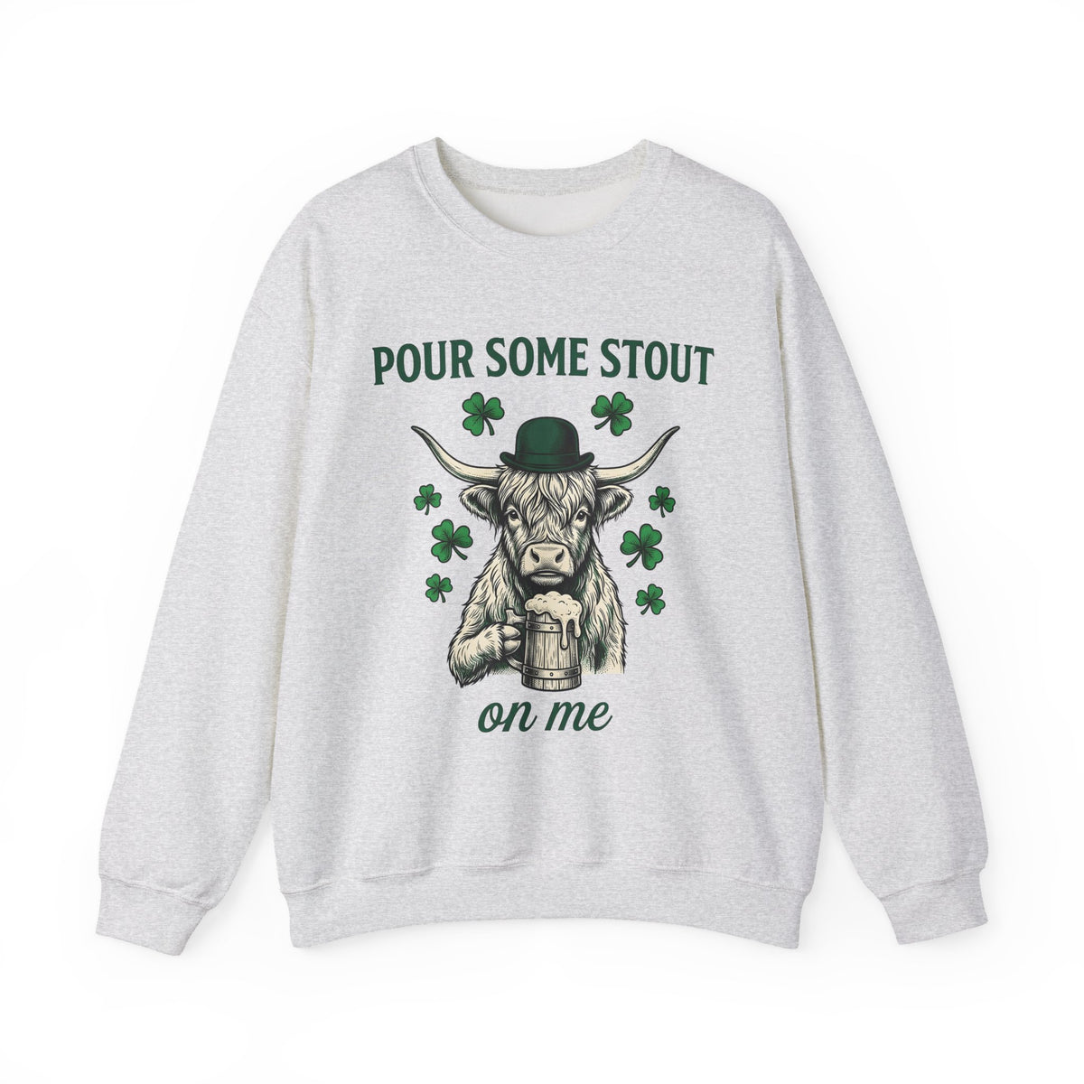 Highland Cow Beer Sweatshirt St Patrick's Day Drinking Gift Women Vintage Sweatshirt Beer Sweatshirt St Patricks Fan Retro Sweatshirt Boozy Graphic Hand Drawn