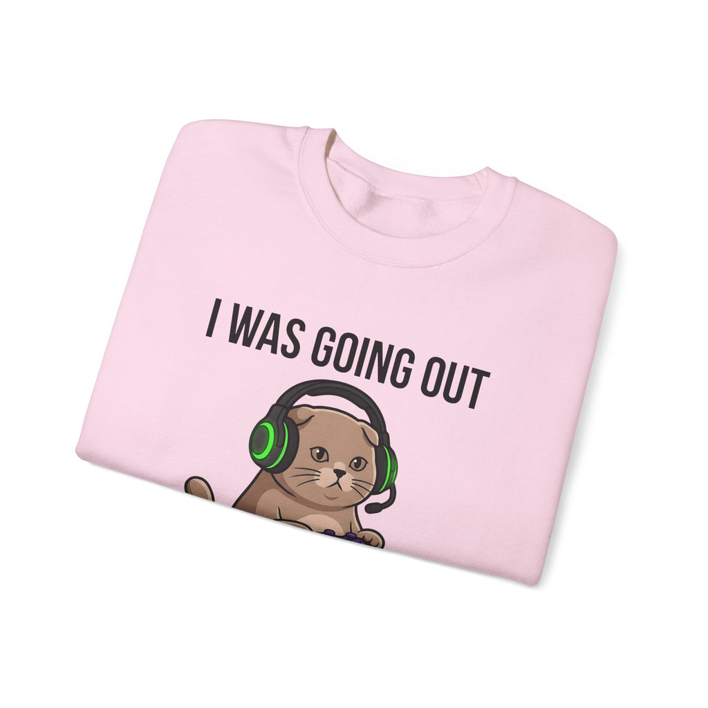 Gamer Cat Sweatshirt Cat Gaming Gift Women Cartoon Sweatshirt Kitty Sweatshirt Feline Fan Comic Sweatshirt Gamer Graphic Kawaii Headset Sweatshirt