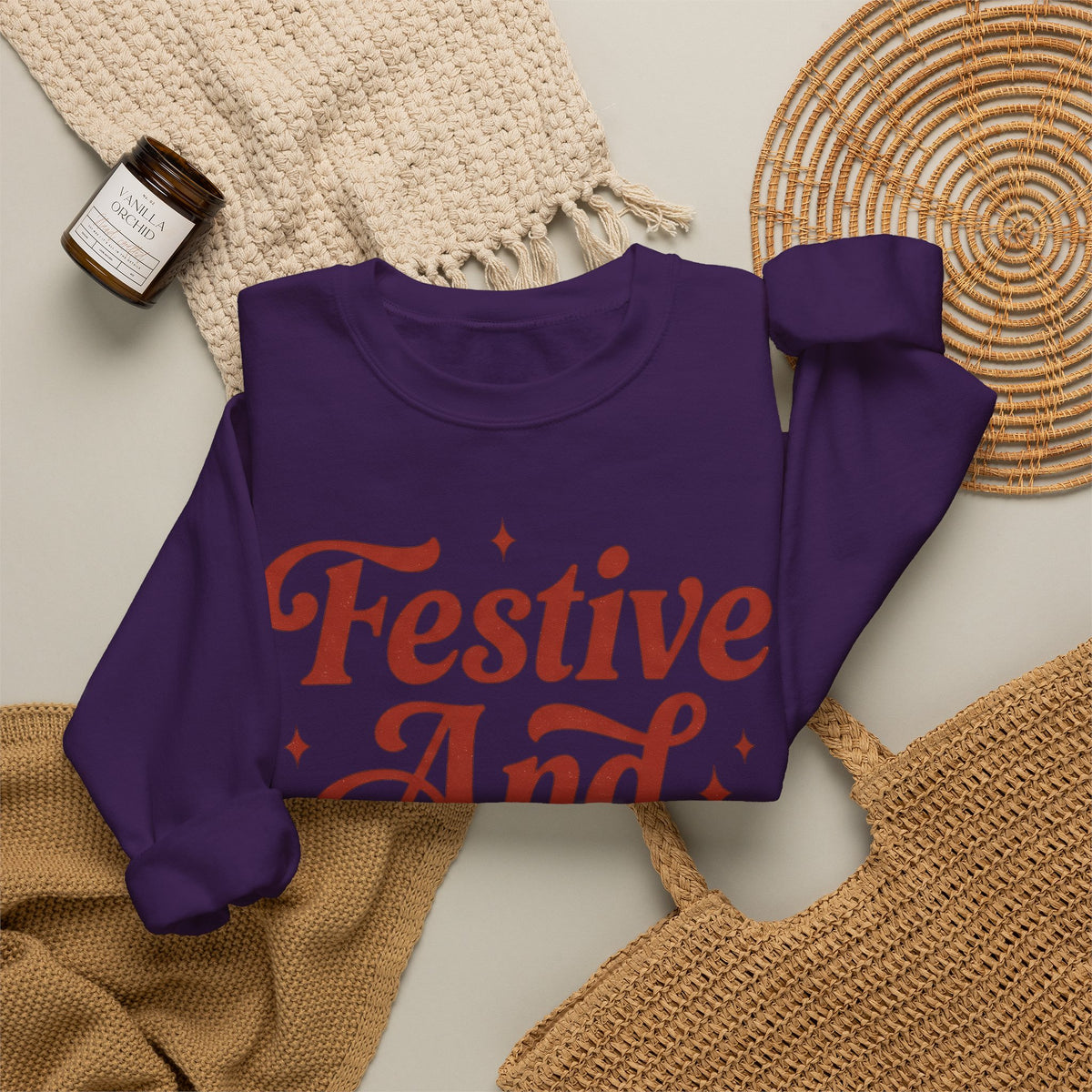 Old Style Text Sweatshirt Christmas Seasonal Gift Women Rustic Sweatshirt Typography Sweatshirt Xmas Fan Holiday Sweatshirt Vintage Graphic Script Twinkles