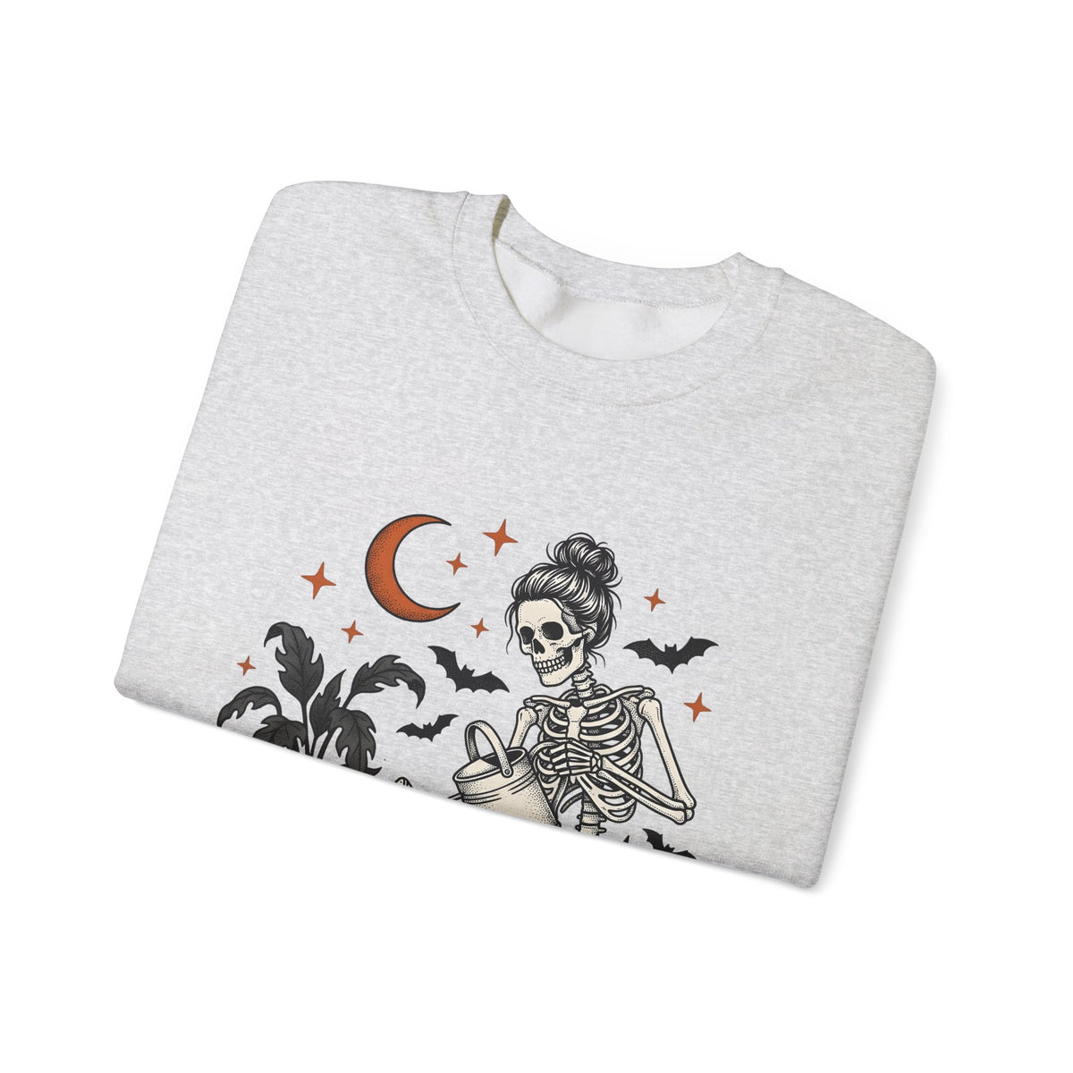 Skeleton Gardener Sweatshirt Mom Halloween Gift Women Tattoo Sweatshirt Bones Sweatshirt Mother Enthusiast Ink Sweatshirt Spooky Graphic Vintage Houseplants