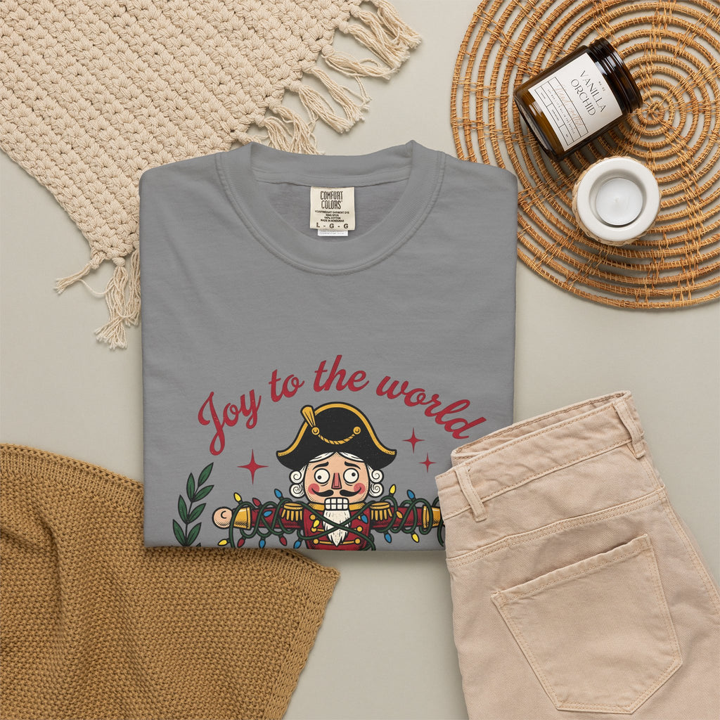 Nutcracker Illustration T-Shirt Christmas Comedy Gift Women Caricature T-Shirt Christmas Soldier T-Shirt Xmas Fan Cartoon T-Shirt Humor Graphic