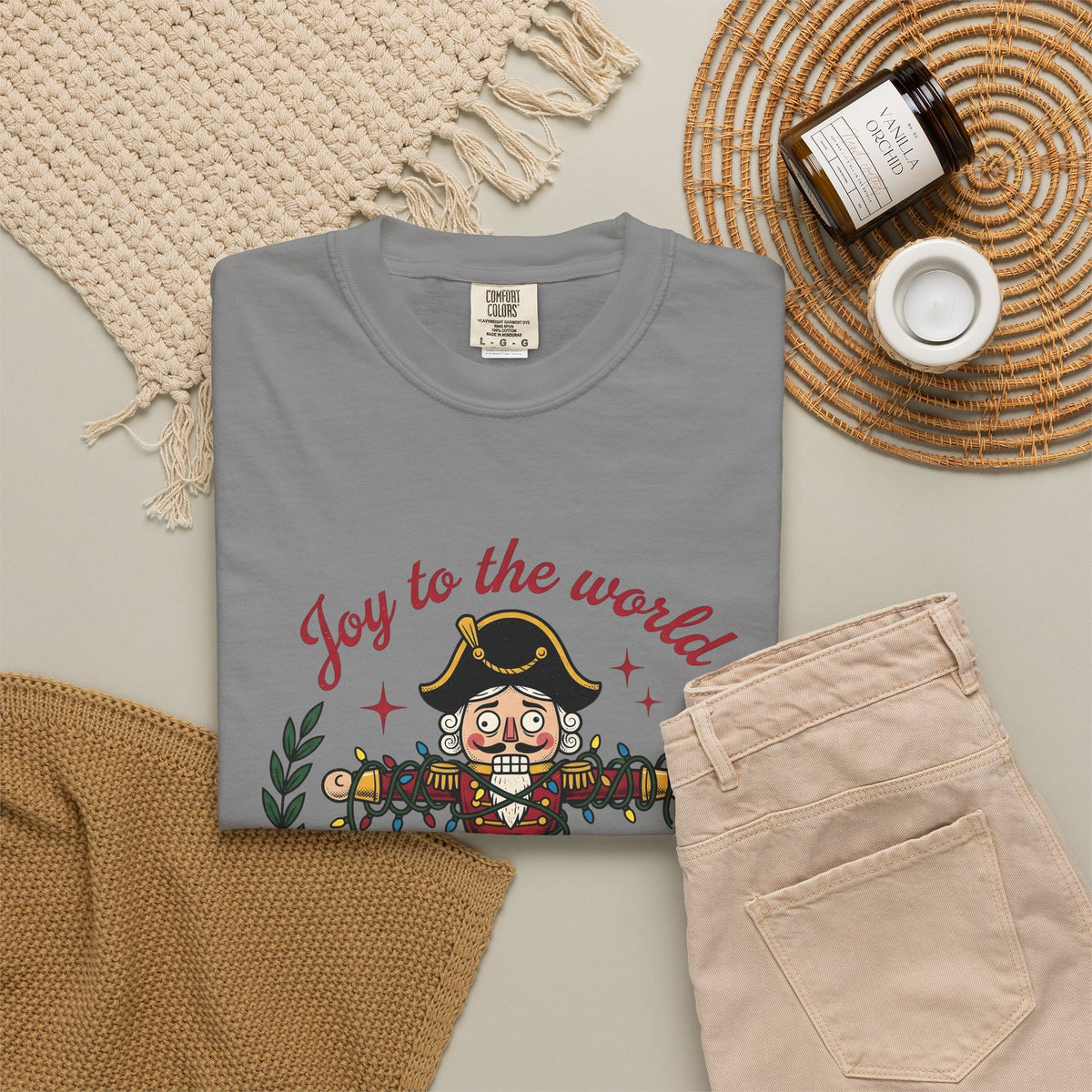 Nutcracker Illustration T-Shirt Christmas Comedy Gift Women Caricature T-Shirt Christmas Soldier T-Shirt Xmas Fan Cartoon T-Shirt Humor Graphic