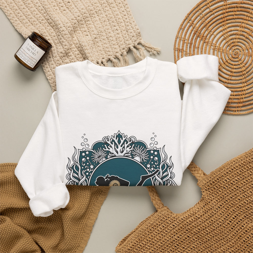 Scuba Diver Sweatshirt Sports Sea Gift Women Bohemian Sweatshirt Snorkeler Sweatshirt Athlete Fan Ocean Graphic Sweatshirt Retro Reef Sweatshirt