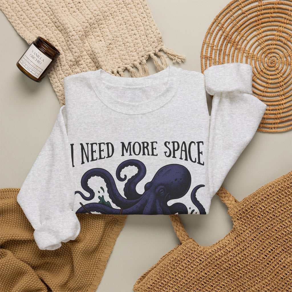 Octopus Ship Sweatshirt Funny Nautical Gift Women Vintage Sweatshirt Kraken Sweatshirt Humor Fan Retro Sweatshirt Maritime Graphic Hand Drawn Ocean Sweatshirt