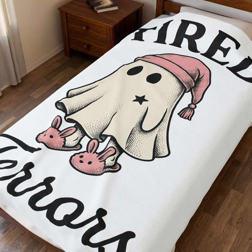 Phantom Sleepwear Blanket Halloween Eerie Gift Women Charming Blanket Nightwear Blanket Horror Fan Spooky Blanket Spooky Graphic Classic Hare