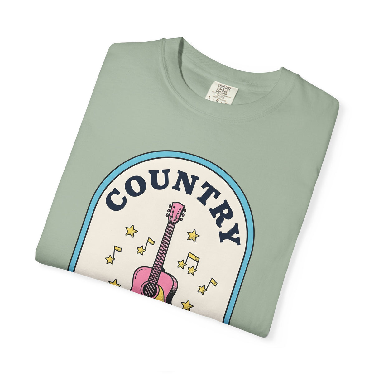 Pastel Guitar T-Shirt Cowgirl Sound Gift Women Antique T-Shirt Guitar T-Shirt Rodeo Fan Vintage T-Shirt Audio Graphic Nostalgic Twinkle T-Shirt