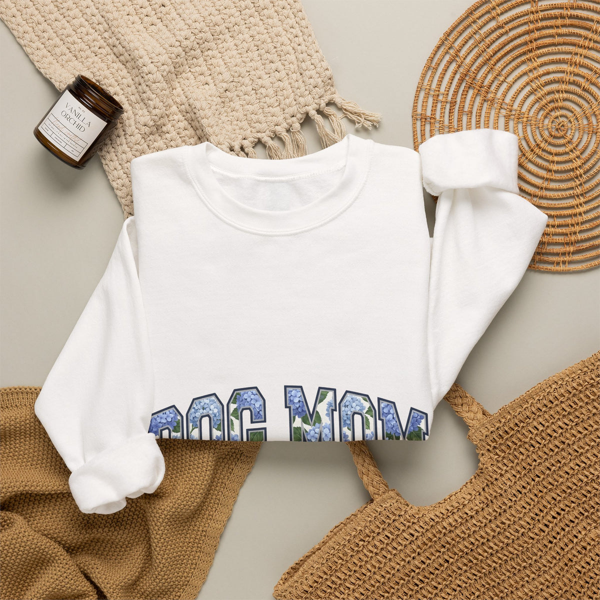 Blossom Varsity Font Sweatshirt Dog Mom Puppy Gift Women Heavy Sweatshirt Flower Sweatshirt Dog Mom Fan Bold Sweatshirt Puppy Graphic Rustic Bloom Sweatshirt