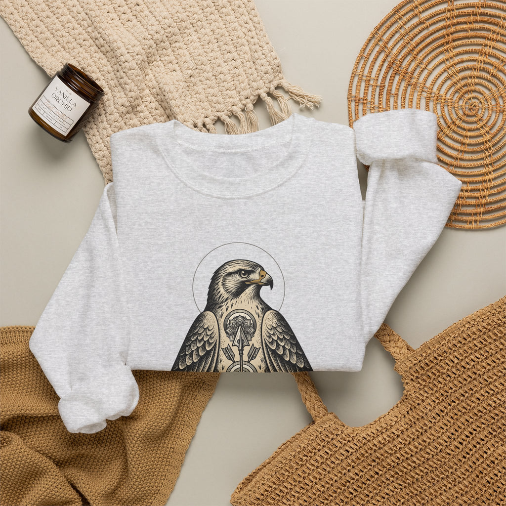 Eagle Design Sweatshirt Sports Wildlife Gift Women Tribal Sweatshirt Bald Eagle Sweatshirt Athlete Fan Native Sweatshirt Wildlife Graphic Classic Spear Sweatshirt