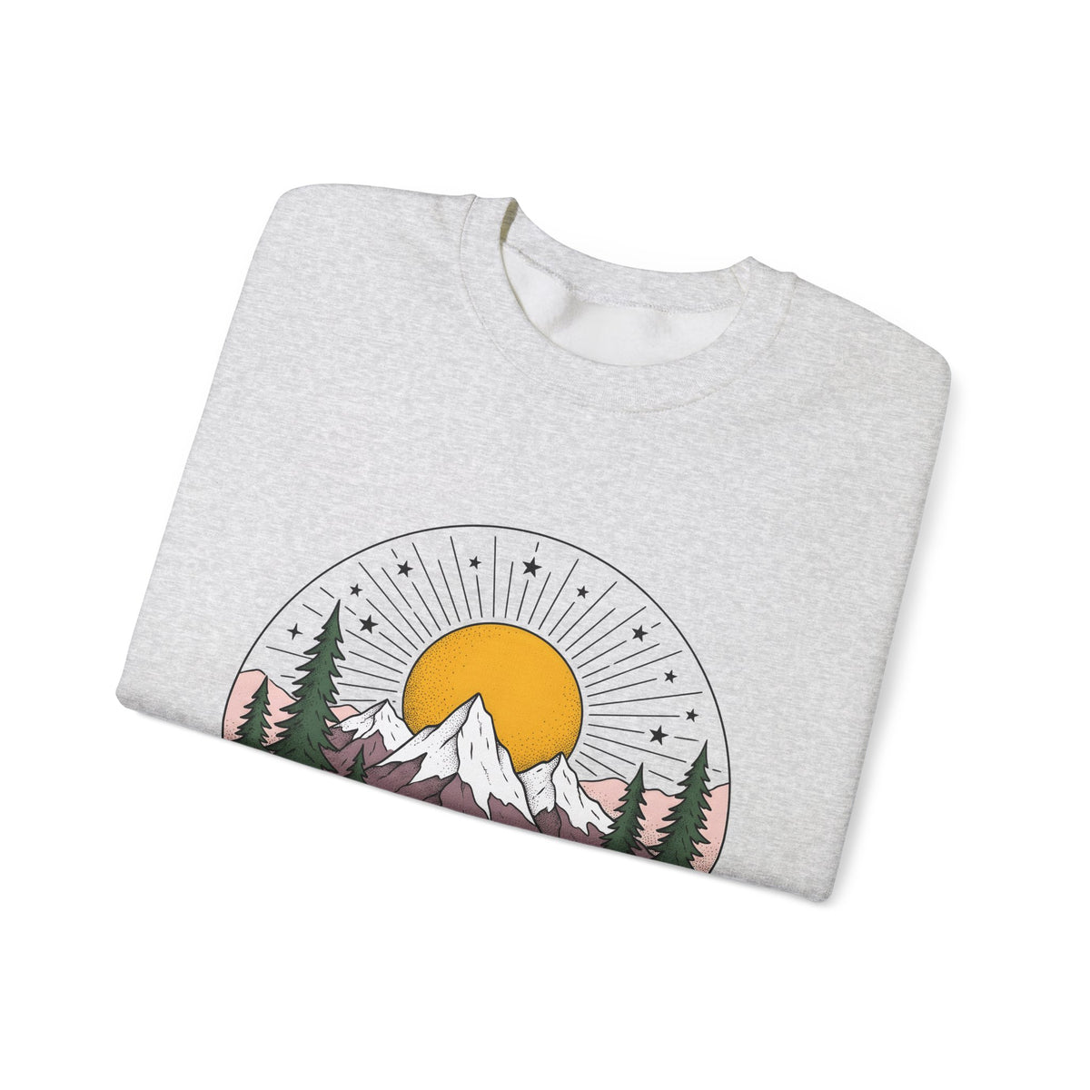 Mountain Scenery Sweatshirt Nature Camping Gift Women Rustic Sweatshirt Landscape Sweatshirt Outdoors Enthusiast Distressed Sweatshirt Outdoor Graphic Vintage