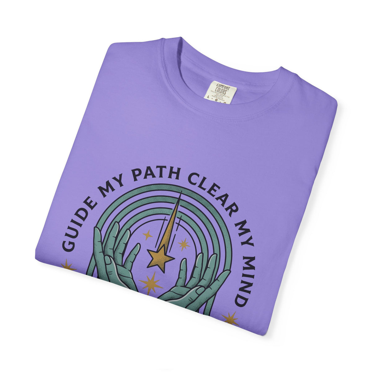 Hands Prism T-Shirt Boho Chic Meditation Gift Women Tribal T-Shirt Prismatic T-Shirt Bohemian Enthusiast Ethnic T-Shirt Mindfulness Graphic Rustic