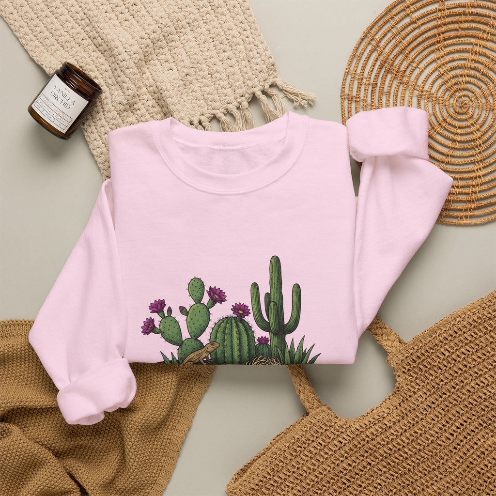Western Hat Cactus Sweatshirt Cowgirl Cowboy Gift Women Rustic Sweatshirt Saguaro Sweatshirt Rodeo Fan Country Sweatshirt Cowboy Graphic Retro Reptile Sweatshirt