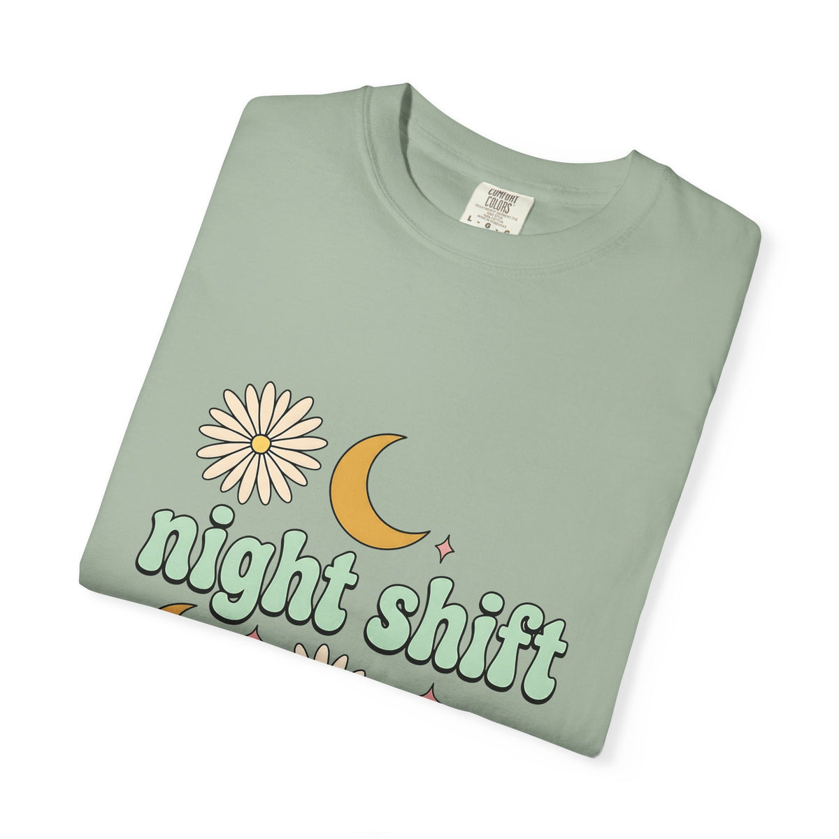 Moon Blossom Graphic T-Shirt Nurses Drink Gift Women Cartoon T-Shirt Flower T-Shirt