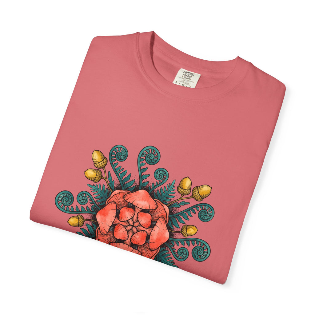Shroom Mandala T-Shirt Boho Chic Flora Gift Women Bohemian T-Shirt Mushroom T-Shirt Hippie Fan Tribal T-Shirt Botanical Graphic Line Art Seed Pods