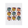 Painter Cats Blanket Cat Painting Gift Women Cute Blanket Kitty Cat Blanket Feline Fan Cat Art Blanket Artistic Graphic Sketch Paint Brush Blanket