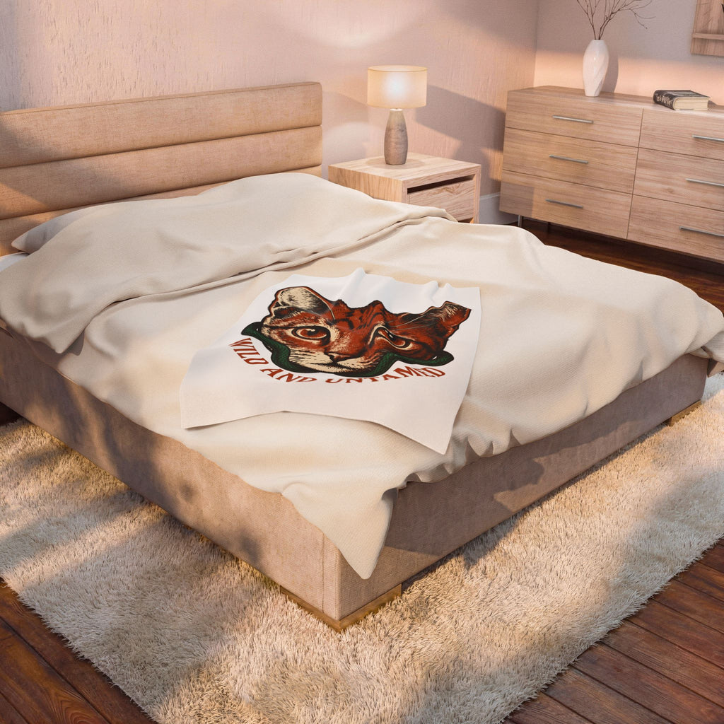 Kitten Face Blanket Cat Wildlife Gift Women Retro Blanket Kitten Blanket Cat Fan Feline Blanket Vintage Graphic Animal Illustration Sketch Serpent
