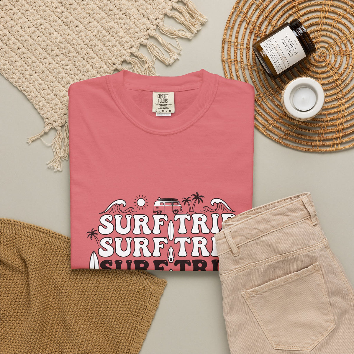 Surfboard Design T-Shirt Surfing Coastal Gift Women Vintage T-Shirt Board T-Shirt Surfer Enthusiast Retro T-Shirt Seaside Graphic Sketch Palm Leaf