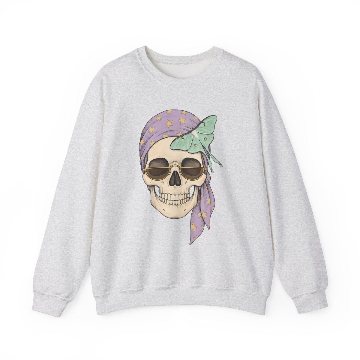 Skull Handkerchief Sweatshirt Boho Chic Gothic Fashion Gift Women Ethnic Sweatshirt Bandana Sweatshirt Bohemian Fan Tribal Sweatshirt Dark Graphic Rustic