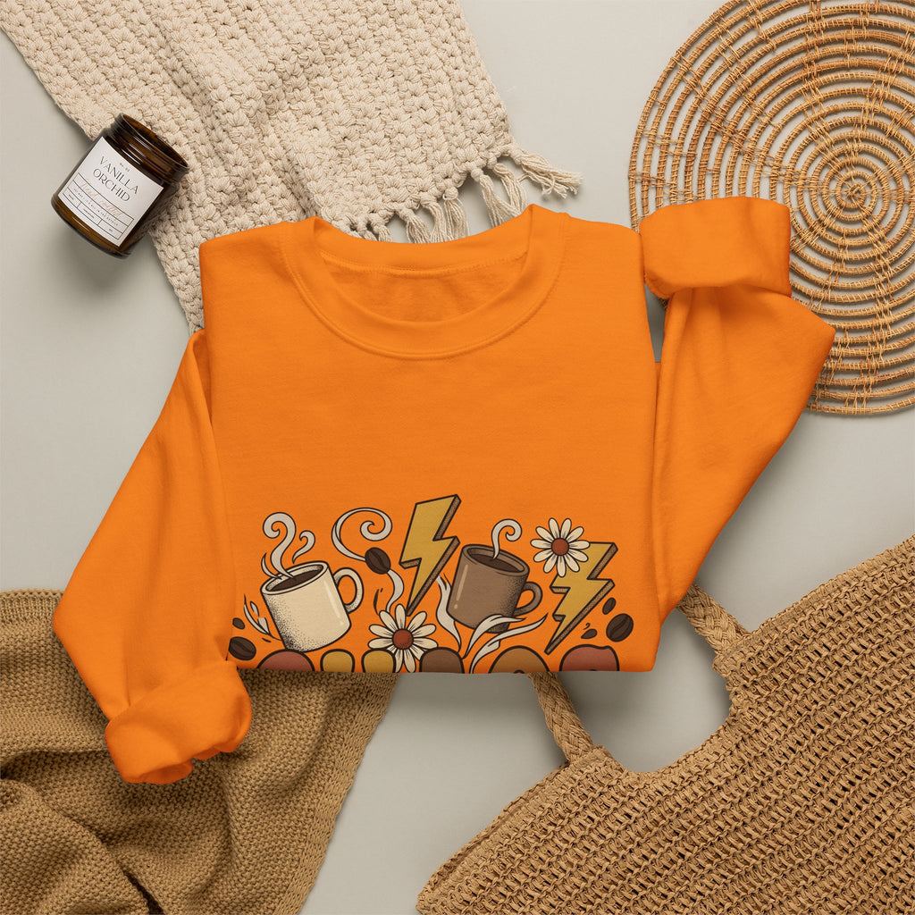 Coffee Cup Art Sweatshirt Moms Latte Gift Women Line Art Sweatshirt Coffee Sweatshirt Sweatshirt Mom Fan Coffee Cup Illustration Outline Sweatshirt Coffee Design Sweatshirt