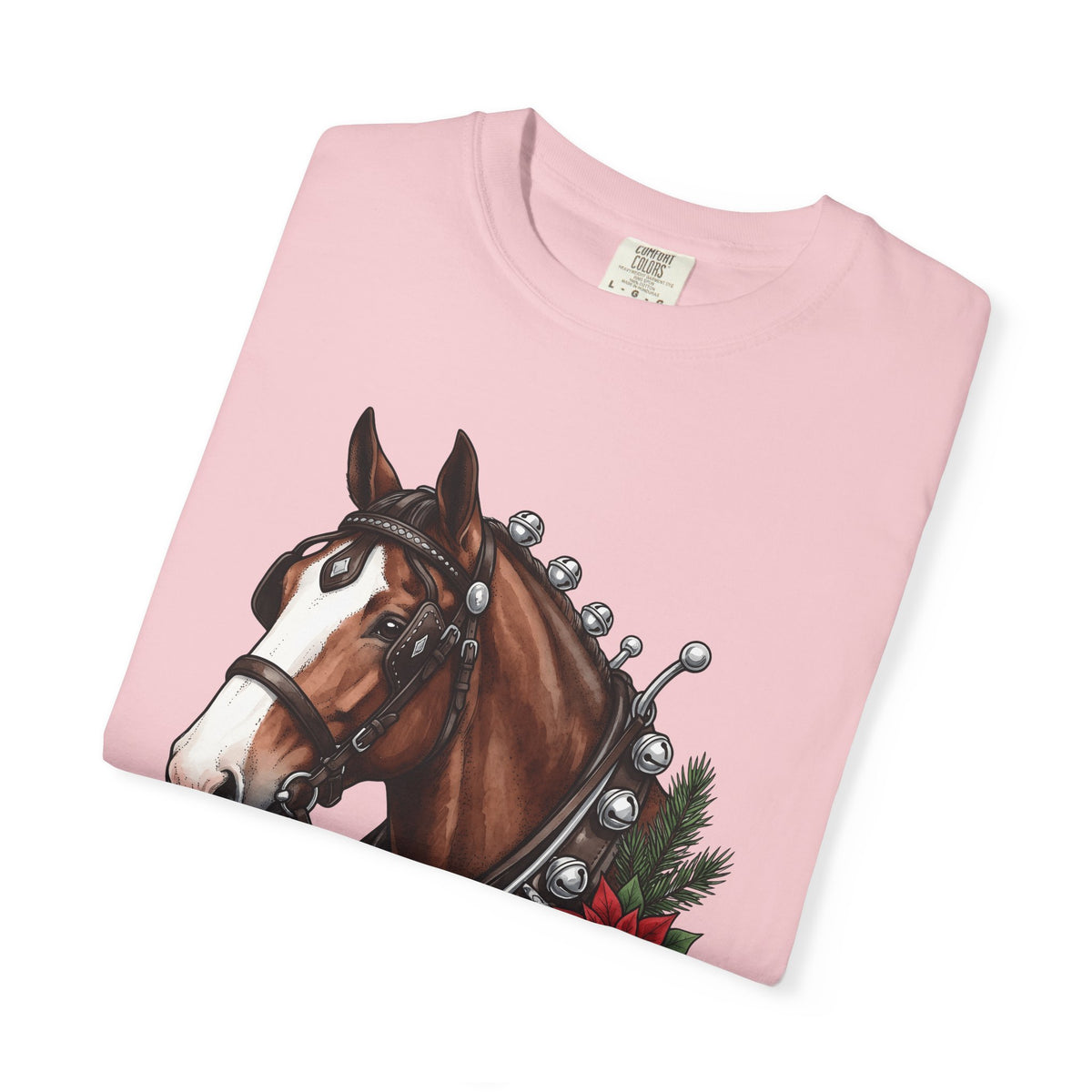 Horse Head T-Shirt Christmas Horse Gear Gift Women Lifelike T-Shirt Stallion T-Shirt Christmas Fan Realistic T-Shirt Equestrian Graphic Retro