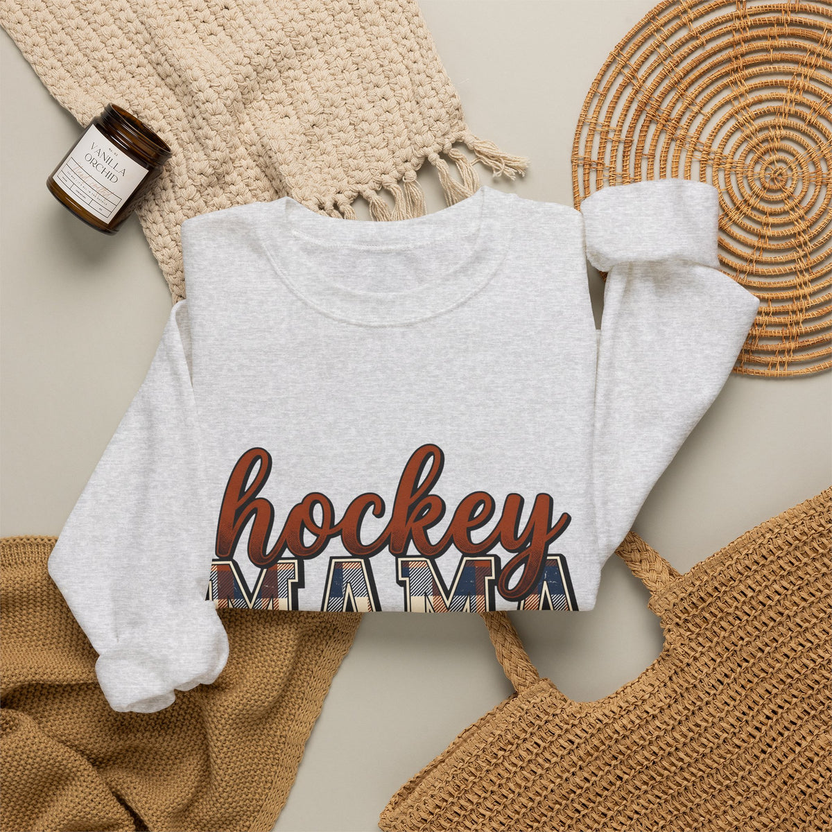 Plaid Pattern Text Sweatshirt Mom Sports Gift Women Retro Sweatshirt Tartan Sweatshirt Mom Fan Retro Style Sweatshirt Athlete Graphic Vintage Lightning Bolt