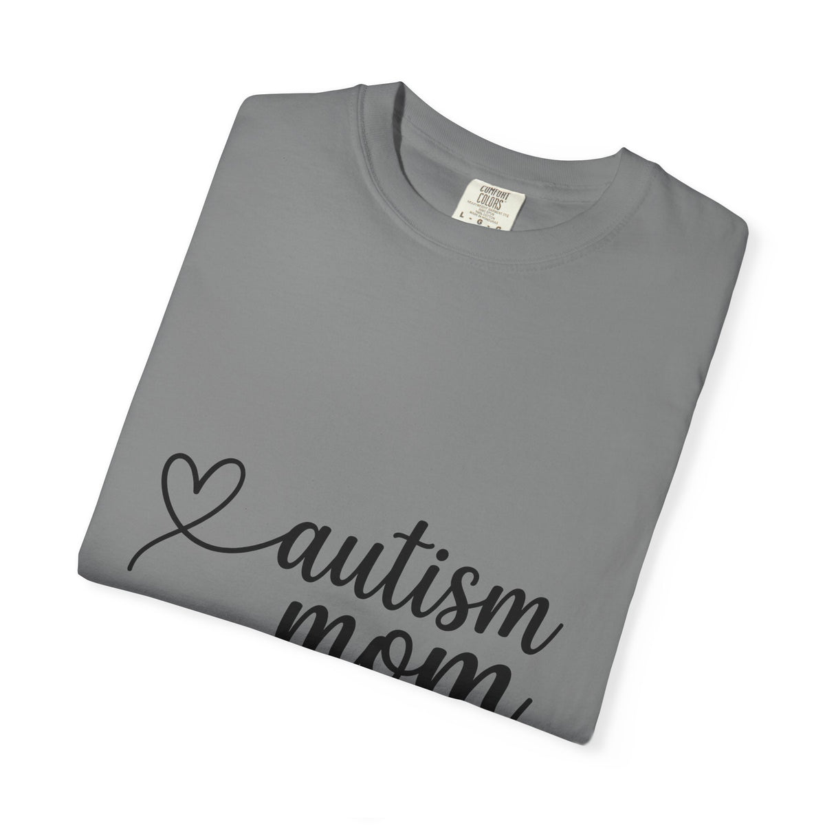 Heart Lettering T-Shirt Mom Relatives Gift Women Brush Lettering T-Shirt Heart Typography T-Shirt Motherhood Enthusiast Calligraphy T-Shirt Family