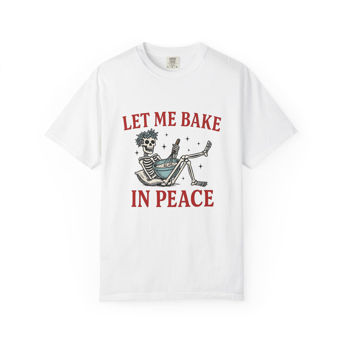 Skeleton Chef T-Shirt Funny Desserts Gift Women Pop Art T-Shirt Skeleton T-Shirt Humor Fan Comic T-Shirt Pastry Graphic Old School Mixing Bowl