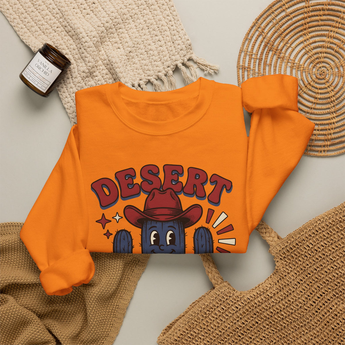 Succulent Cowboy Sweatshirt Cowgirl Ranch Gift Women Comic Sweatshirt Cactus Sweatshirt Cowboy Fan Rodeo Sweatshirt Farm Graphic Vintage Flower Sweatshirt