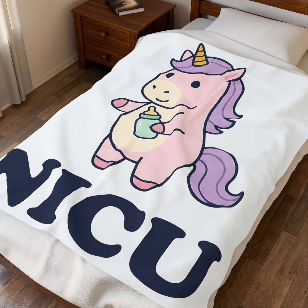 Baby Unicorn Blanket NICU Nurse Clinic Gift Women Adorable Blanket Unicorn Blanket Nurse Practitioner Enthusiast Cute Blanket Medical Graphic
