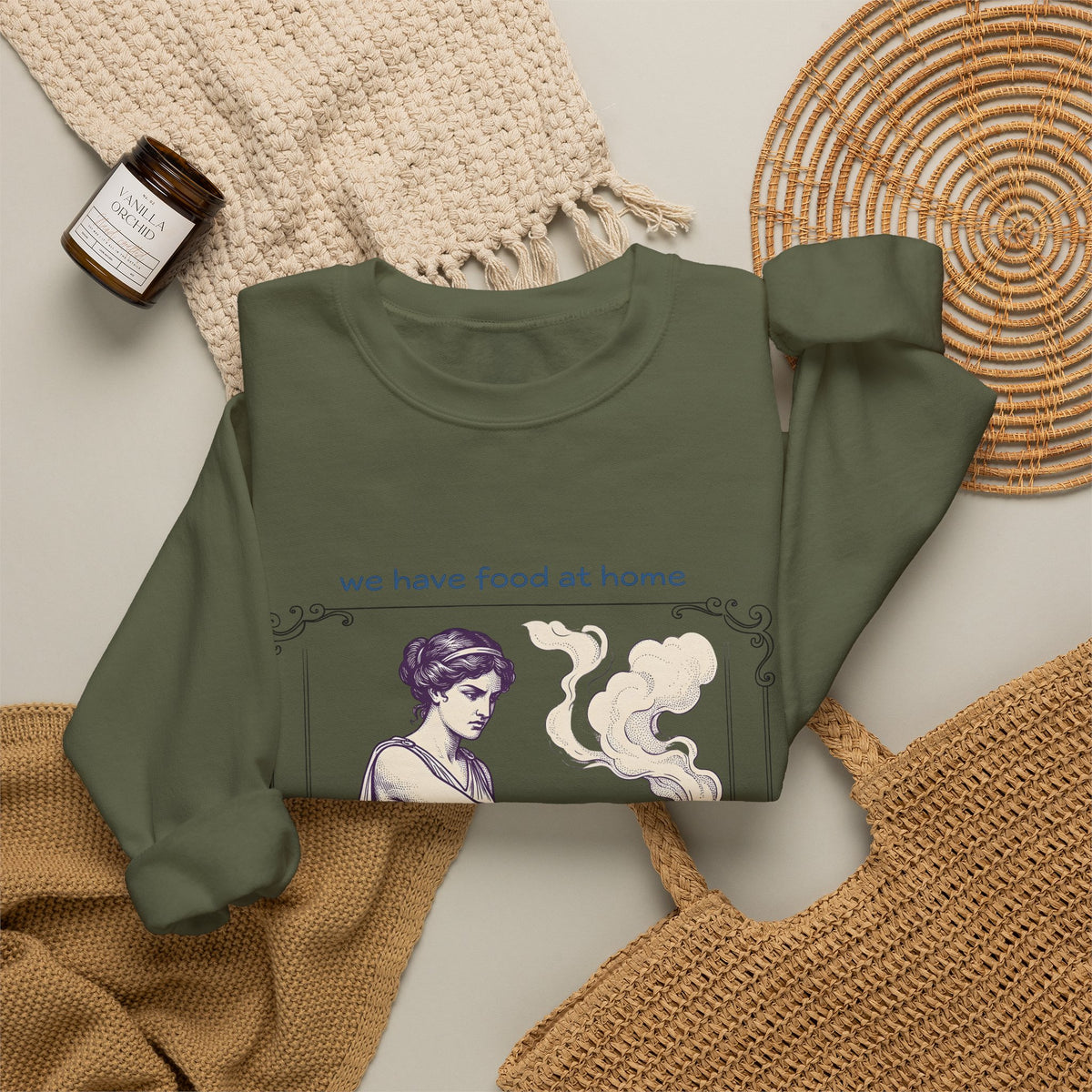 Greek Goddess Sweatshirt Mom Humor Gift Women Vintage Sweatshirt Deity Sweatshirt Motherhood Fan Retro Sweatshirt Funny Graphic Hand Drawn Ornate Box Sweatshirt