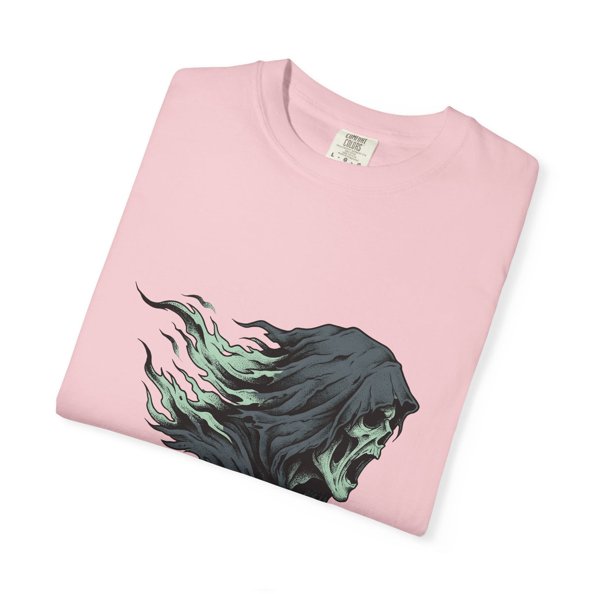 Skeleton Skull T-Shirt Halloween Scary Gift Women Gothic T-Shirt Skull T-Shirt Horror Fan Dark T-Shirt Fright Graphic Hand Drawn Ripped Cloak