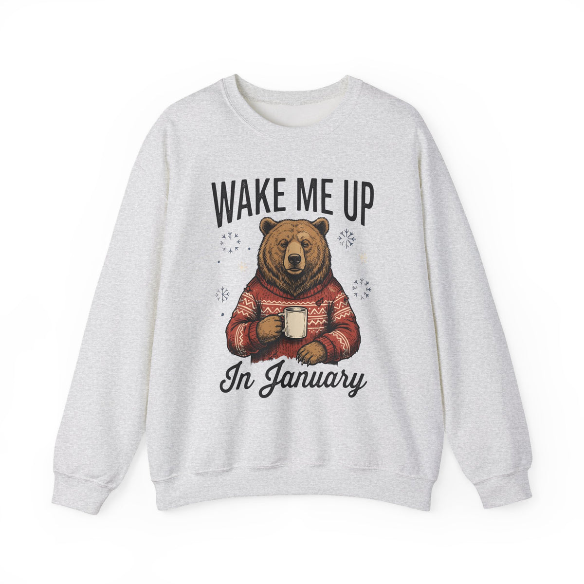 Bear Knitwear Sweatshirt Christmas Cold Gift Women Cabin Sweatshirt Teddy Sweatshirt Xmas Fan Rustic Sweatshirt Frosty Graphic Outline Winter Snow Sweatshirt