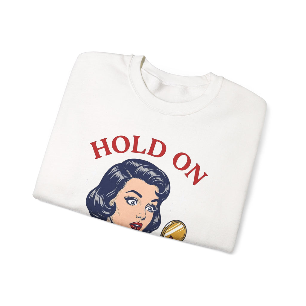 Vintage Woman Mirror Funny Humor Gift Retro Antique Lady Comedy Fan Vintage Pop Sweatshirt