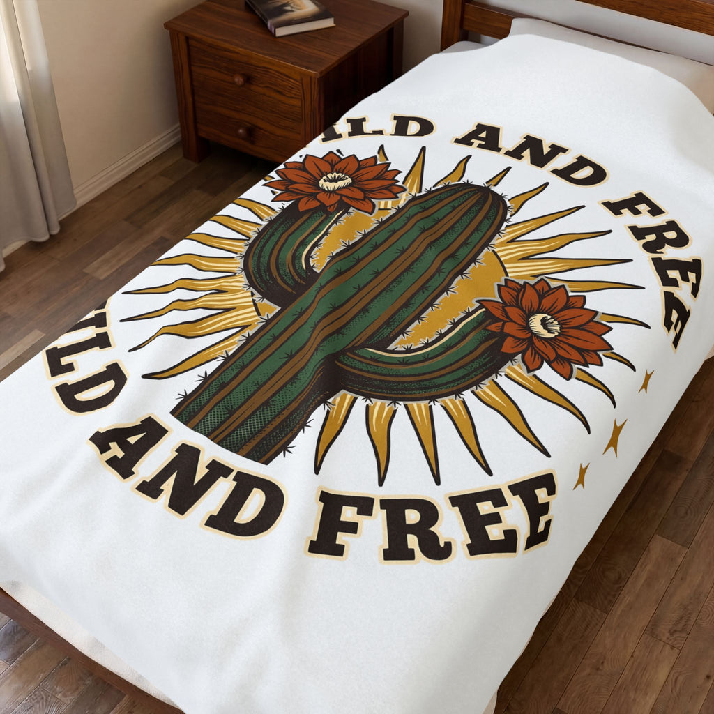 Prickly Pear Blanket Cowgirl Ranch Gift Women Southwestern Blanket Cactus Blanket Rodeo Fan Western Blanket Farm Graphic Sketch Bloom Blanket