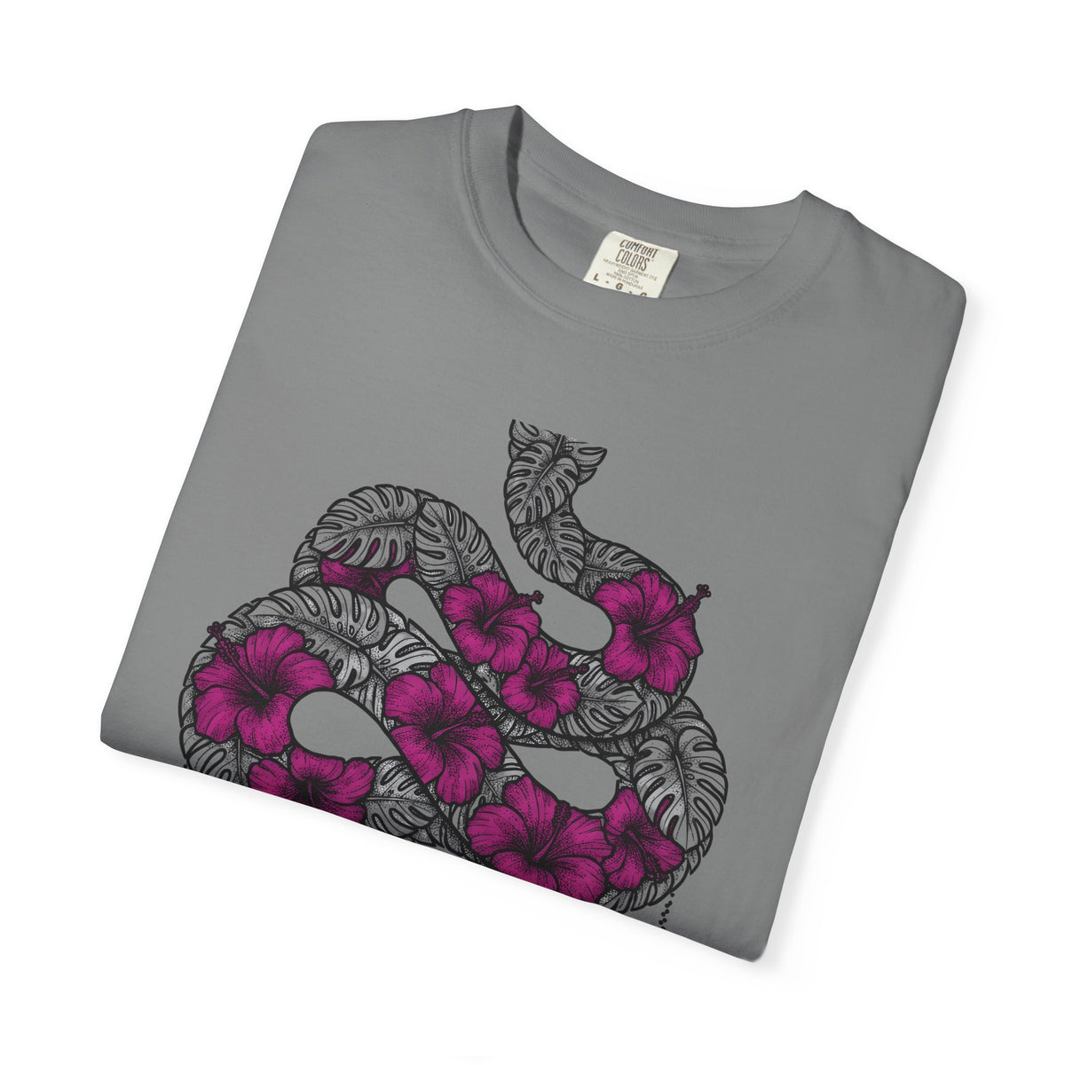 Serpent Flower T-Shirt Boho Chic Spiritual Gift Women Hippie T-Shirt Snake Flower T-Shirt Bohemian Enthusiast Psychedelic T-Shirt Mystical Graphic