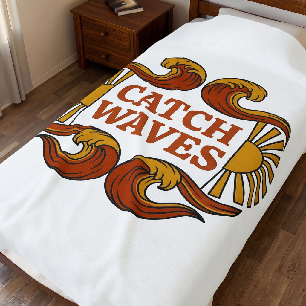 Sea Surf Blanket Surfing Sands Gift Women Classic Blanket Wave Blanket Surfer Fan Beach Blanket Coastal Graphic Heritage Daylight Blanket