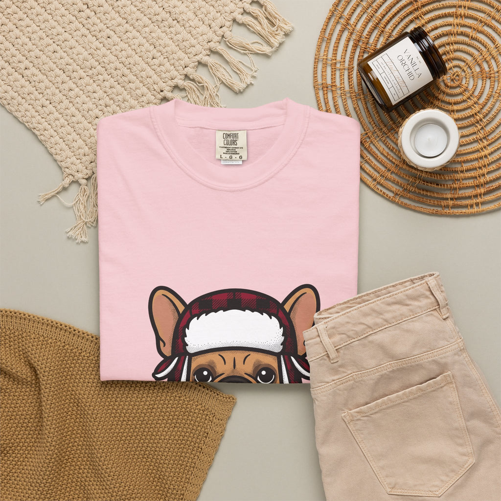 French Bulldog T-Shirt Dog Dogs Gift Women Line Art T-Shirt Bulldog T-Shirt Dog Fan Puppy Graphic Illustration Drawing Sketch Winter Hat T-Shirt