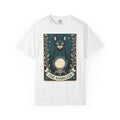 Mystic Cat T-Shirt Boho Chic Witchcraft Gift Women Tarot T-Shirt Kitty T-Shirt Bohemian Fan Occult Graphic Vintage Crystal Ball T-Shirt
