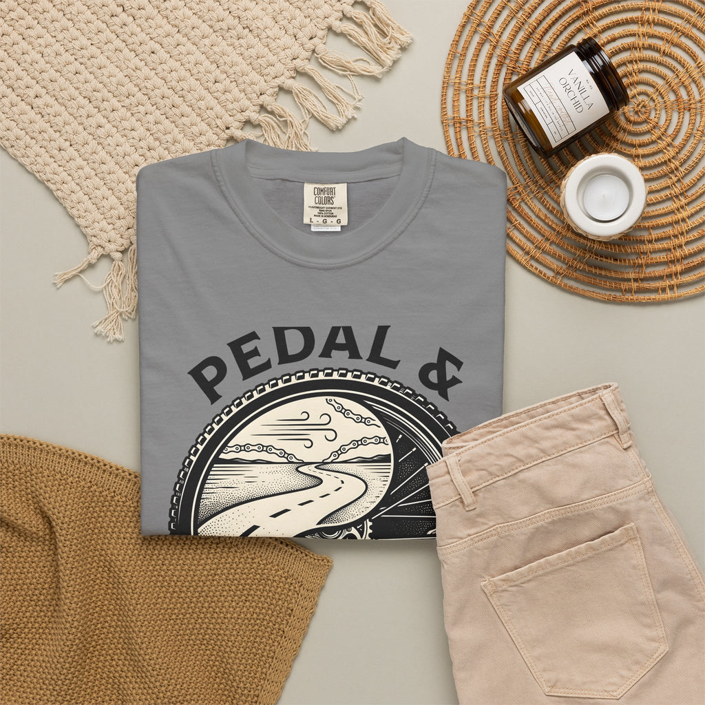 Biking Wheel T-Shirt Cycling Journey Gift Women Heritage T-Shirt Spokes T-Shirt Cyclist Enthusiast Vintage T-Shirt Travel Graphic Nostalgic