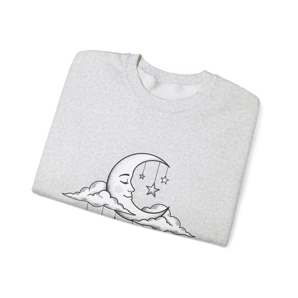Crescent Moon Sweatshirt Nurses Career Gift Women Line Art Sweatshirt Lunar Sweatshirt Nurse Enthusiast Minimalist Sweatshirt Professional Graphic Clean