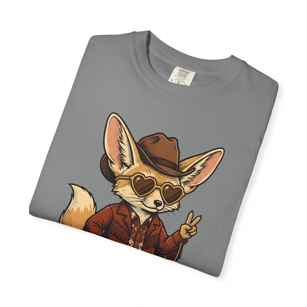 Fennec Fox Cowboy T-Shirt Cowgirl Western Gift Women Vintage T-Shirt Desert Fox T-Shirt Rodeo Fan Retro T-Shirt Western Graphic Hand Drawn