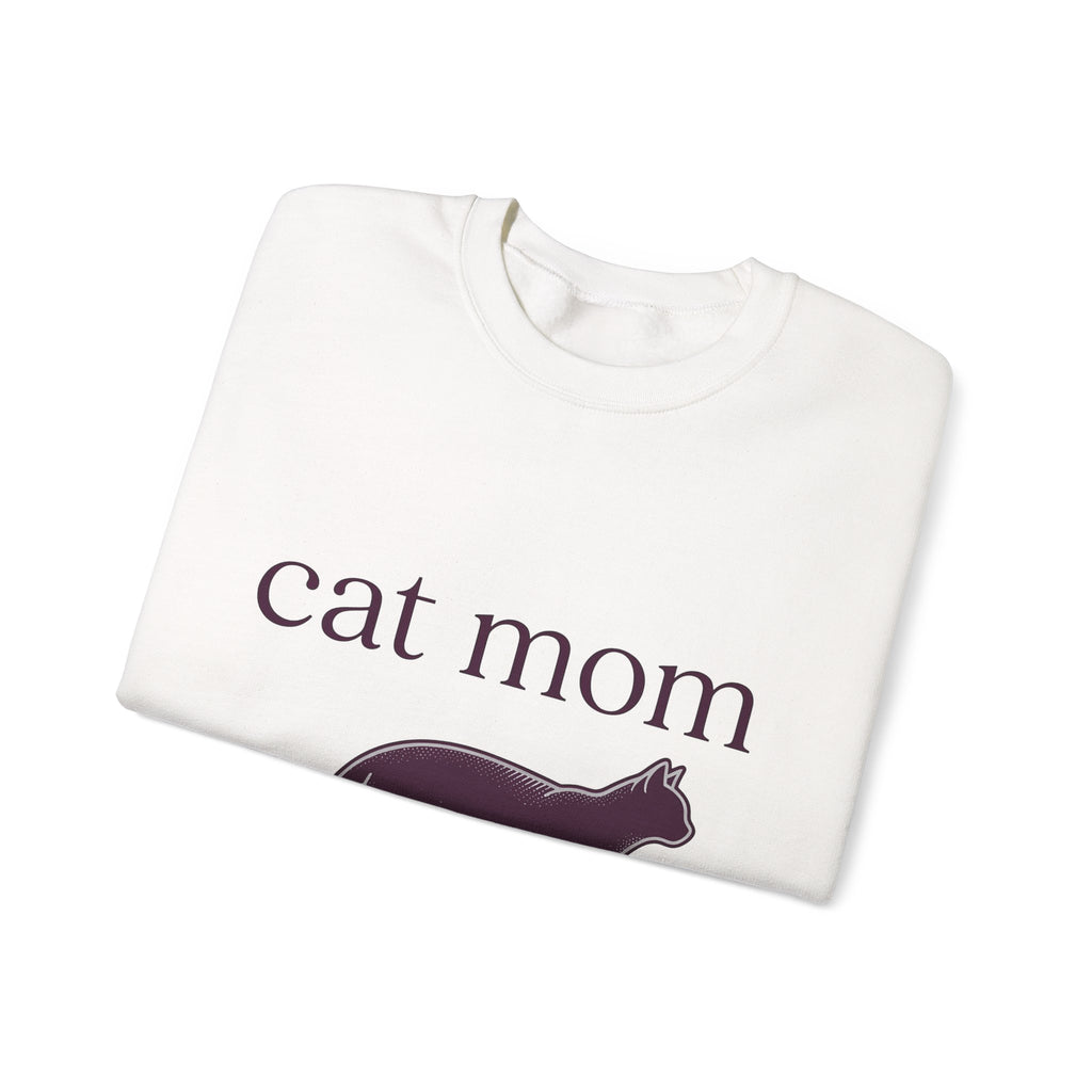 Cat Graphic Sweatshirt Cat Mom Animal Gift Women Minimalist Sweatshirt Kitten Sweatshirt Cat Lady Fan Feline Sweatshirt Simple Design Creature Graphic Vintage