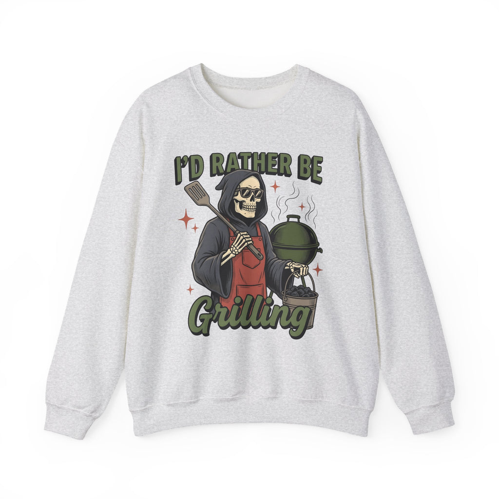 Skull Cook Sweatshirt Grilling Joke Gift Women Comic Sweatshirt Skeleton Sweatshirt Barbecue Fan Cartoon Sweatshirt Pun Graphic Retro Barbeque Sweatshirt