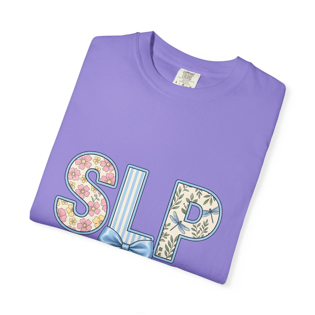 Floral Dragonfly Monogram T-Shirt Speech Therapist Educator Gift Women Whimsical T-Shirt Monogram T-Shirt Speech Pathology Enthusiast Whimsy