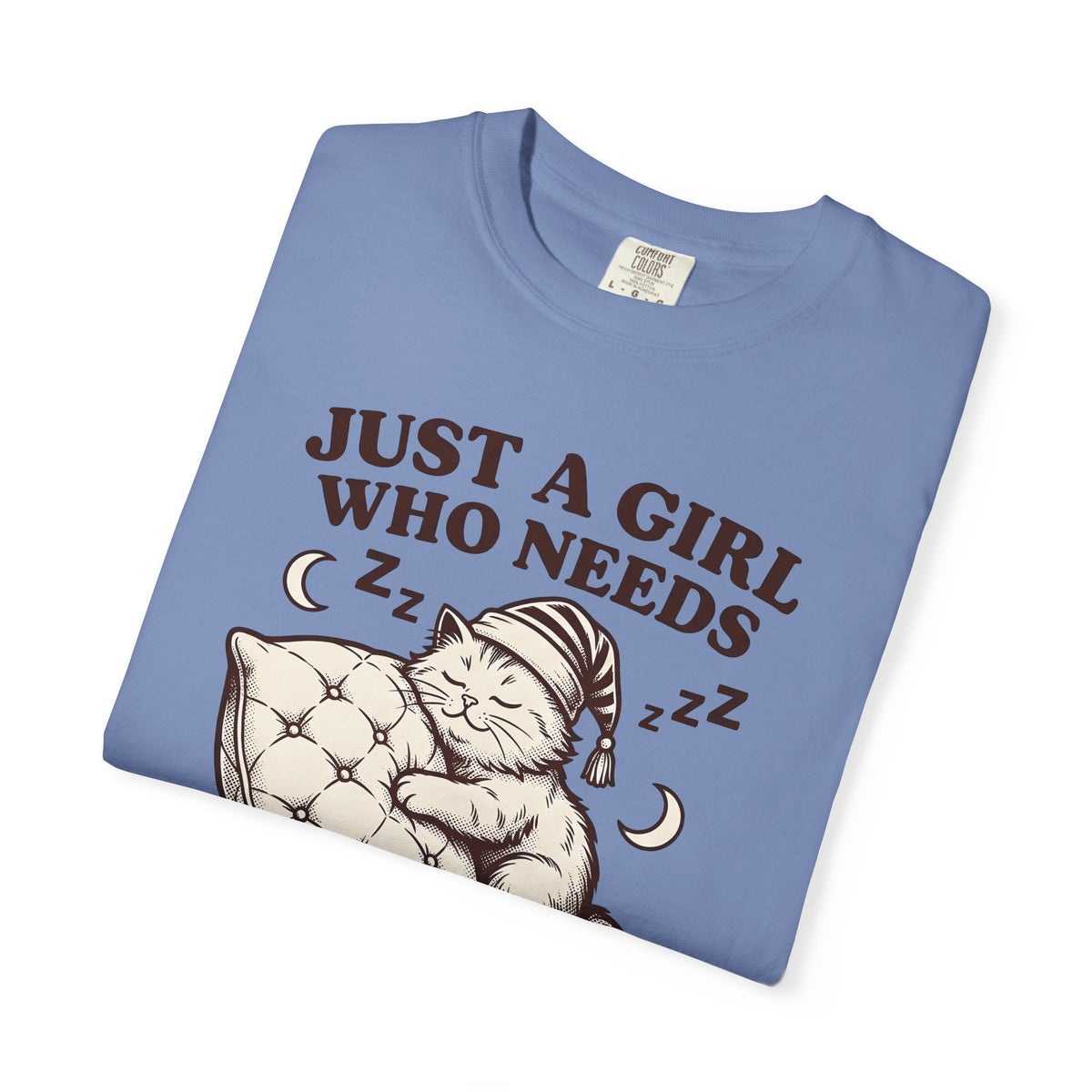 Sleeping Cat T-Shirt Cat Nap Gift Women Vintage T-Shirt Kitten T-Shirt Cat Fan Retro T-Shirt Slumber Graphic Hand Drawn T-Shirt T-Shirt