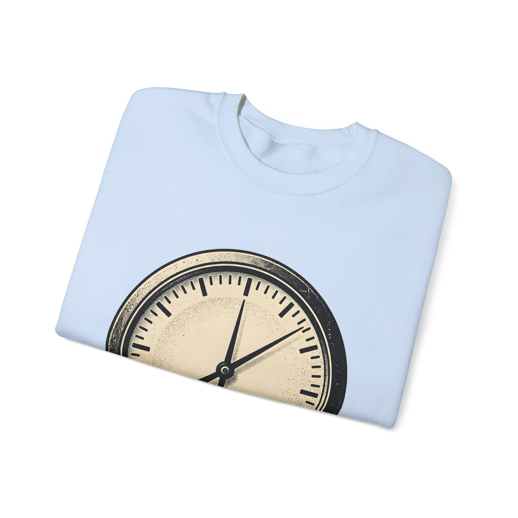 Analog Clock Sweatshirt Sports Encouragement Gift Women Aged Sweatshirt Timepiece Sweatshirt Athlete Fan Vintage Sweatshirt Motivational Graphic Clean Clock