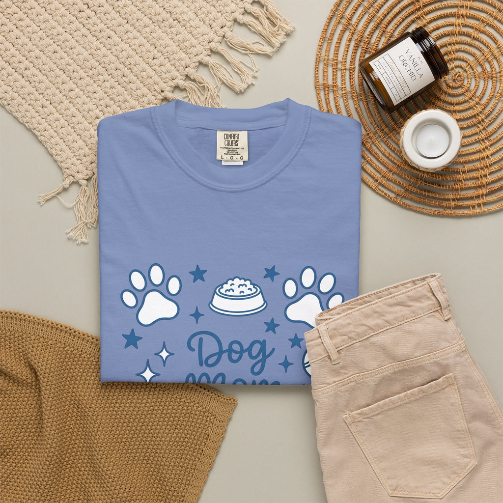 Dog Paws T-Shirt Dog Mom Dog Mom Pet Gift Women Doodle T-Shirt Paw T-Shirt Dog Parent Fan Hand Drawn T-Shirt Animal Graphic Minimalist Stars T-Shirt